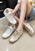 Zapatillas mujer metalizadas retro paneles combinados - Siena