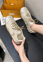 Zapatillas mujer metalizadas retro paneles combinados - Siena