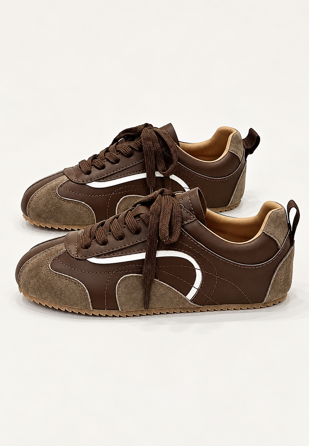 Zapatillas mujer retro efecto ante paneles contraste - Tavia