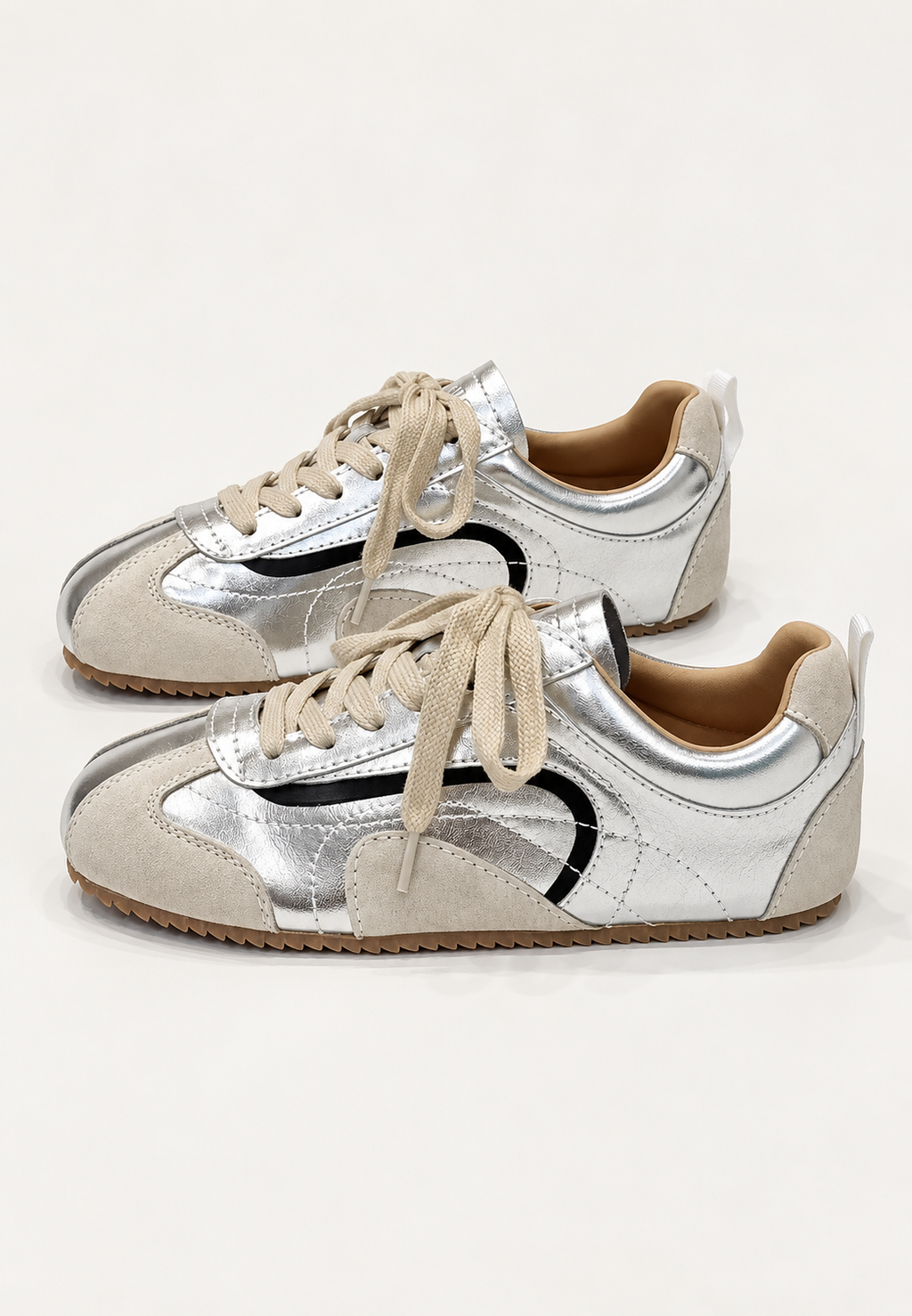 Zapatillas mujer retro efecto ante paneles contraste - Tavia