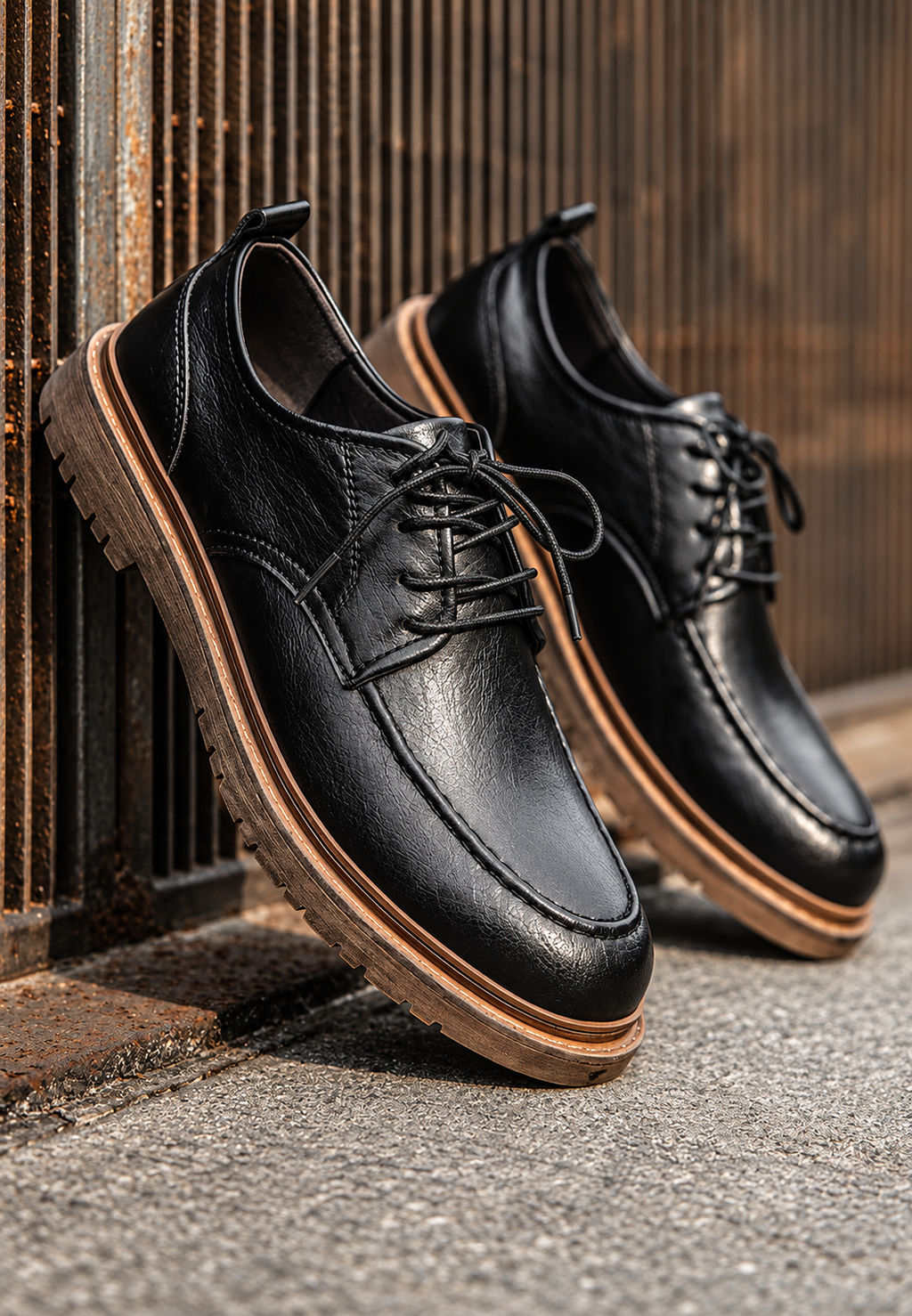 Zapato derby hombre casual cordones suela dentada - Halden