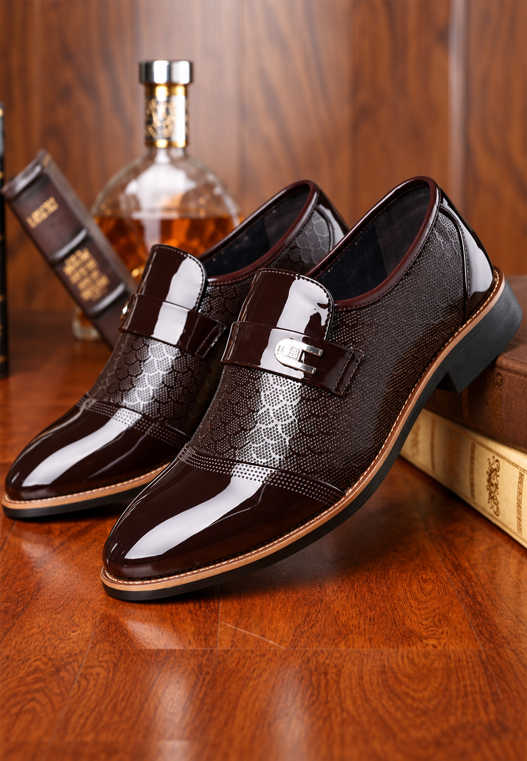 Zapato monkstrap hombre hebilla lateral acabado brillante - Laurenz