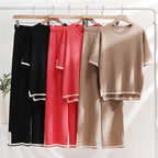 Cómoda Elegancia Conjunto de Punto para Mujer